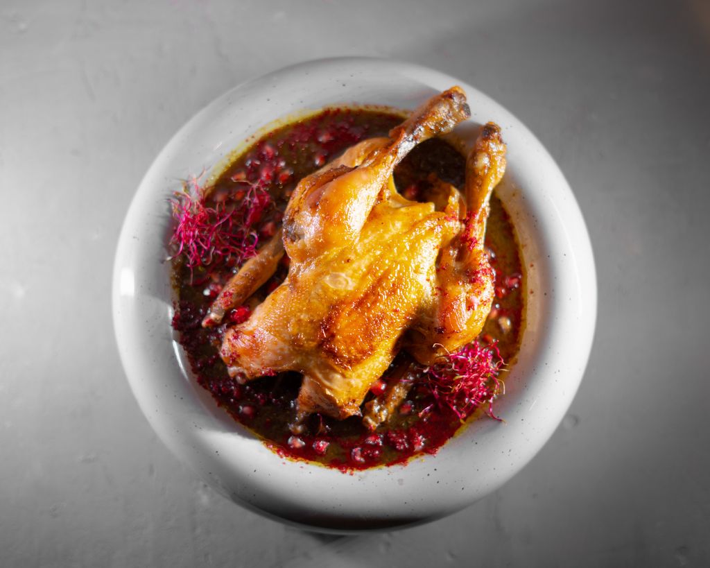 اکبر جوجه با سس ناردون